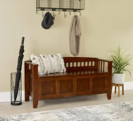 Sturdy wood storage bench Storage Bench with Short Split Seat Storage