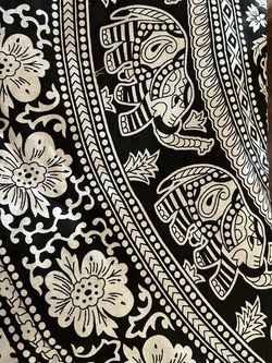 Huge White And Black Tapestry 