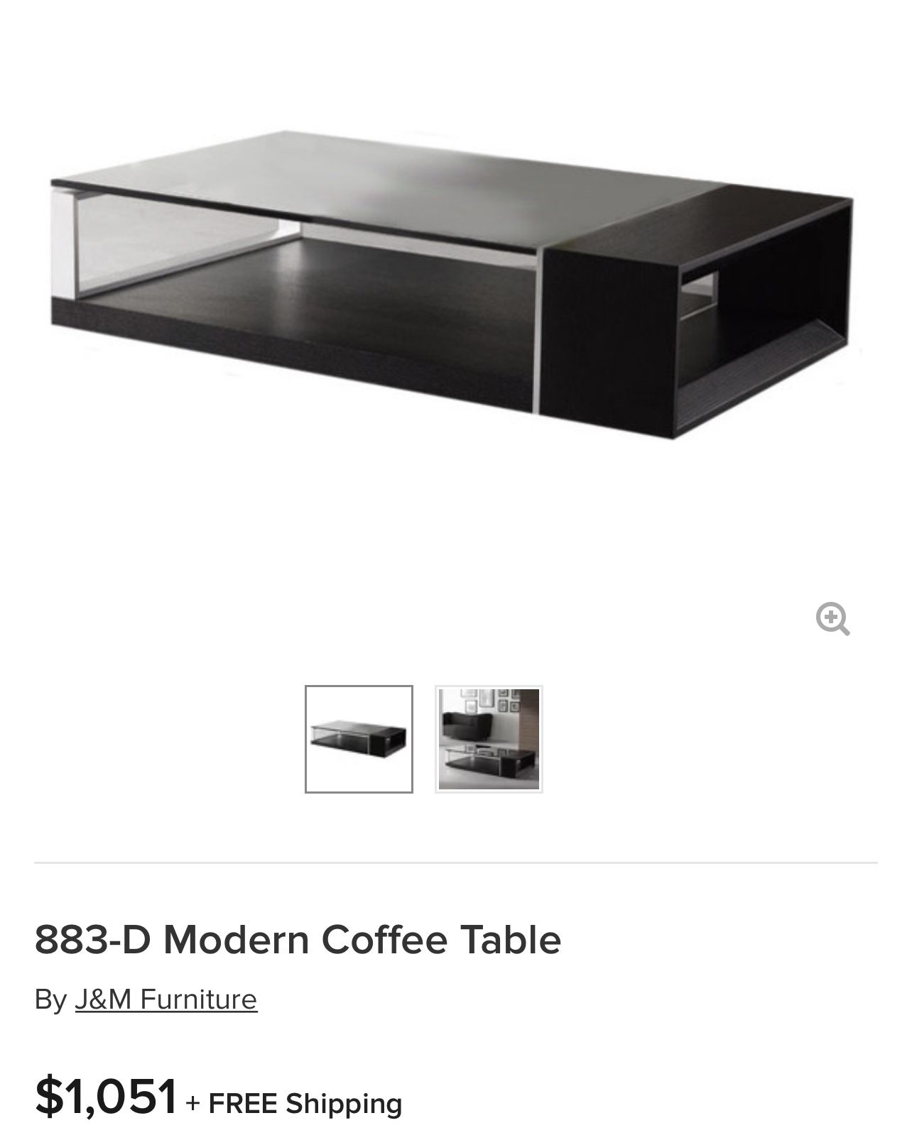Modern 2 Piece Coffee Table Set 