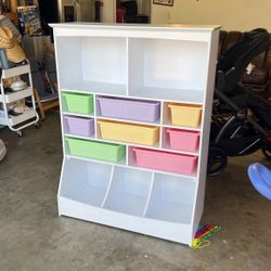 Kid Storage Unit With Cubbies 