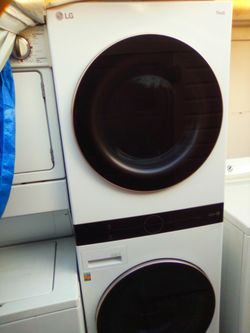 Newer LG Thin Front Loader Washer Dryer Electric 240v