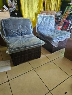 Set of 2 patio sofa chairs