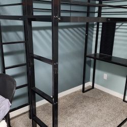 Twin Loft Bed with Desk