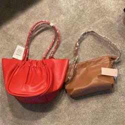 New With Tags 2 Faux Leather Purses