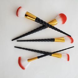 5Pcs Red Unicorn Makeup Brush Set