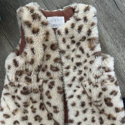 Zara Girls Faux Fur Vest