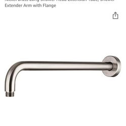 Shower Arm 16 Inch Rain Shower Arm With Flange Brushed Nickel 