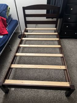 Twin Wood Bed, Espresso
