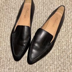 Madewell Black Leather Loafers 