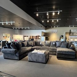 Grey 4PC Chaise Sectional Couch