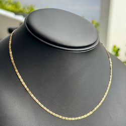 Jewelry 14k solid Tri Tone Yellow Gold Mariner link 16” Chain necklace 2.70 grams 2.00mm