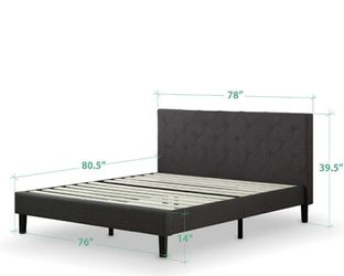 King Bed Dark Navy Color Zinus