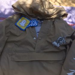 RIPNDIP Beige Half-Zip Button Jacket