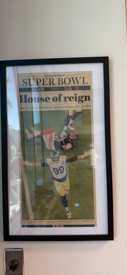 Los Angeles Rams Framed newspaper Super Bowl