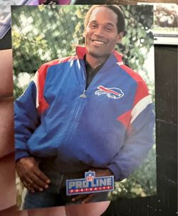 1991 NFL Pro Line Portraits card featuring O. J. Simpson.