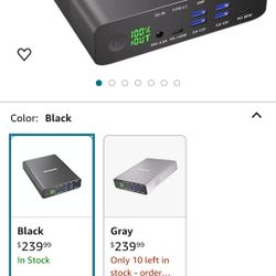  Portable Charger, PD 100W USB C Power Bank 64000mAh Fast Charging External Battery Pack with Dual USB-C PD (100W&65W) & 4 USB-A (QC3.0 18W) for Type-