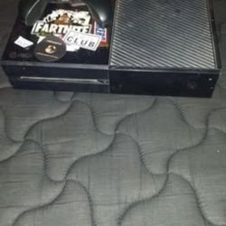 xbox one with controller and cords