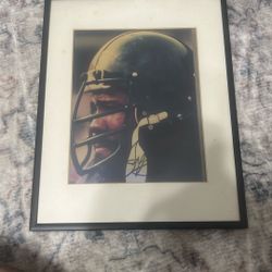 “Mean” Joe Greene Autographed Photo Framed 