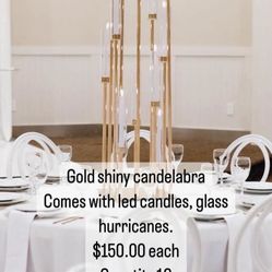 Gold Candelabra Wedding Decoration 