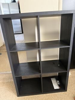 Black 6-Cube Organizer Shelf