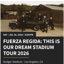 Fuerza Regida 4 tickets dodger stadium