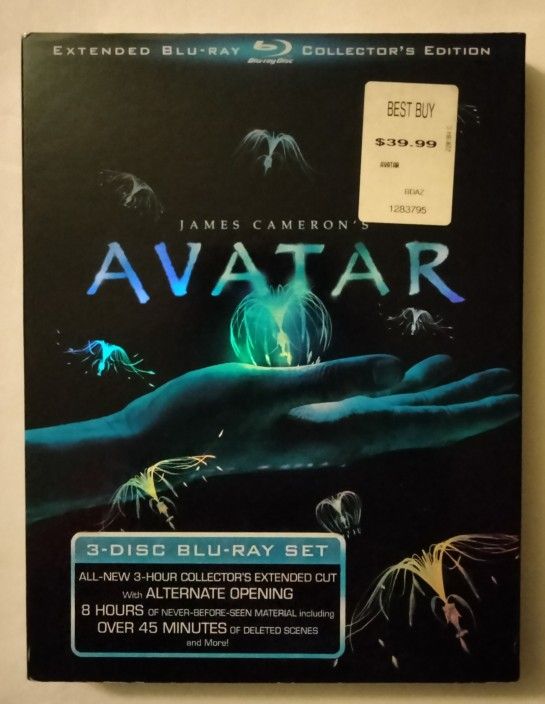 Avatar Extended Blu-Ray Collector's Edition 3 Disc Blu-Ray Set NEW