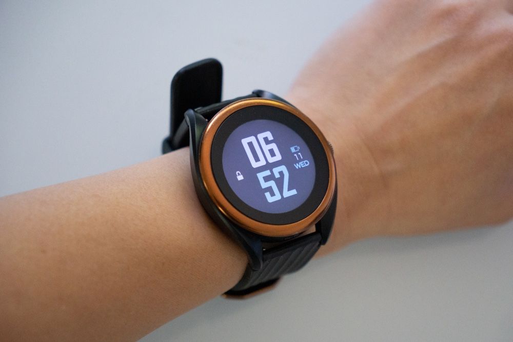 Voice Caddie T8 Golf GPS Watch, Black, Rose Gold