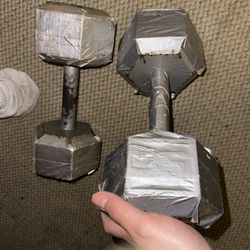 Pair Of 35 Pound Dumbbells 