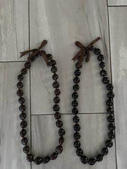 $10 Each-Vintage Kukui Nut Hawaiian Brown Hand Tied Lei