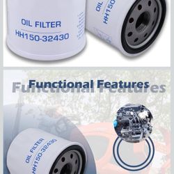 HH150-32430 Engine Oil Filters Compatible with Kubota Engine D722 D782 D902 DF752 DF972 DG972 WG750 WG752 WG972 Z402, Grasshopper Mower 321D 325 325D