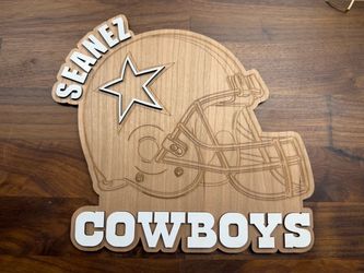 Dodgers Raiders Eagles Cowboys 49ers Teams & Logo Personalized Family Name Sign Gift Present Holiday 11”x9.5”