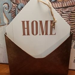 Home...Wood And Copper Metal Pocket