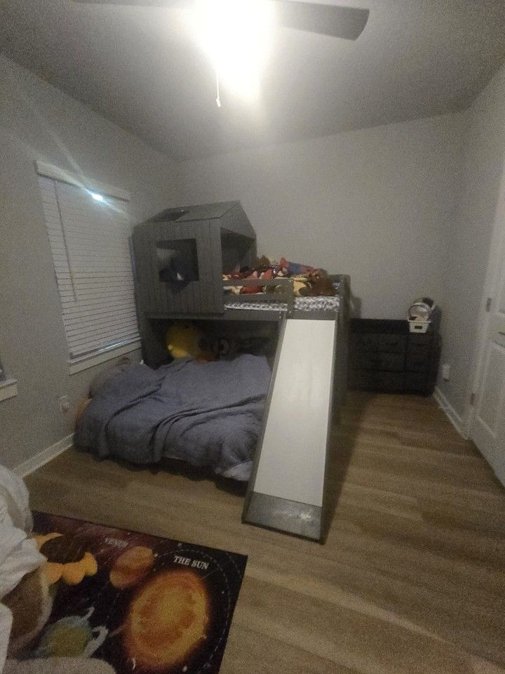Bunk Bed With Slide (Twin Bed And Full Size Bed)