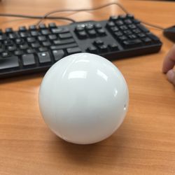 White ball with random sh*t in it