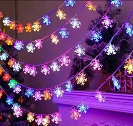 Christmas Lights - Snowflake Light Christmas String Lights For Christmas