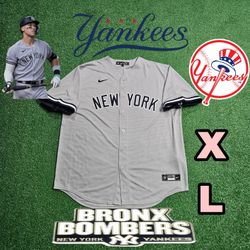 Nike MLB New York Yankees Road Gray Jersey NWOT XL 
