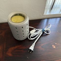 Scentsy BEACON 39230 Wax Warmer Gray & Teal Inside Geometric Cutouts No Bulb