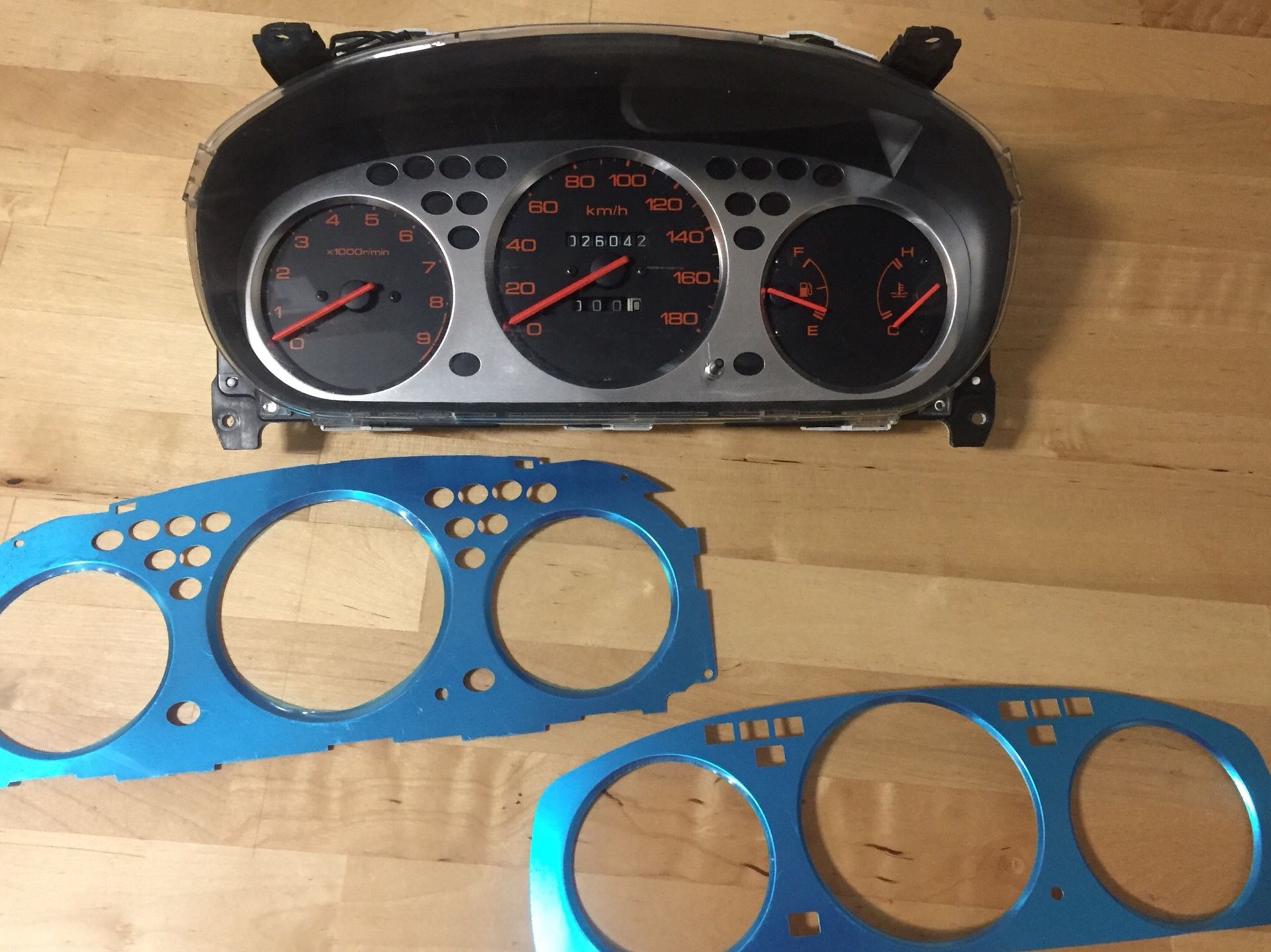 Aluminum eg ek civic bezel plate cluster