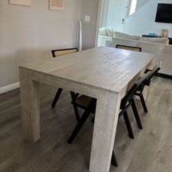 Large Grey Dining Table 