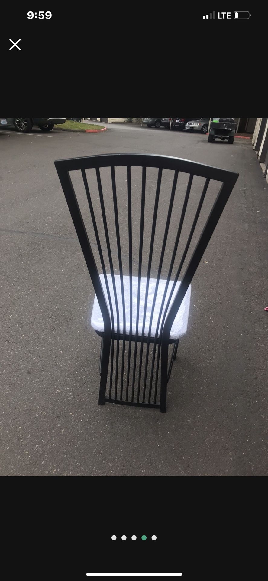 Metal dining table with 6 chairs really good taking care the table is metal with glass top
