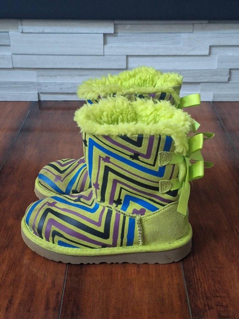 UGG Bailey Bow II Galactic Print Boots Toddler Size 12,