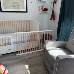 IKEA MYLLRA Crib w/ Drawer + Chair (Optional) – $200