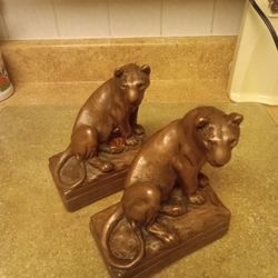 Antique Marion Rare Lion Bronze Bookends