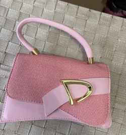 Custom Pink And Green Purse 