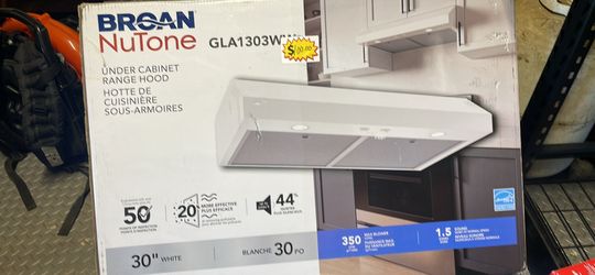 Broan NuTone 30 inch White Convertible Under Cabinet Range Hood 350 CFM