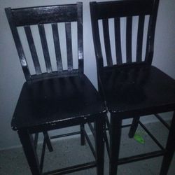Two Bar Stool Dining Chairs