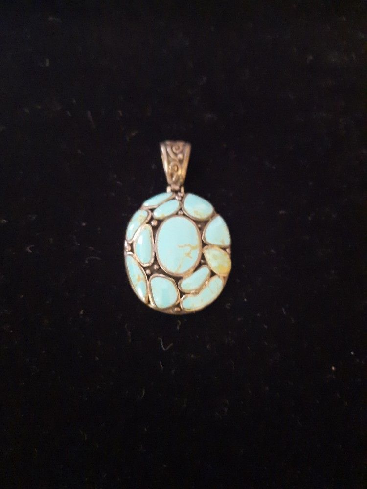 Sterling Silver Charm with Turquoise Stone