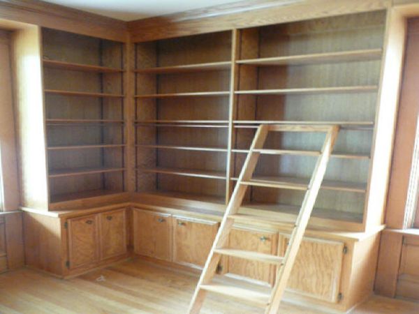 Solid Oak Bookshelves W Cabinets Cash Only For Sale In St