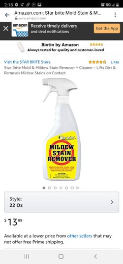 Star Brite Mold & Mildew Stain Remover + Cleaner – Lifts Dirt & Removes Mildew Stains on Contact