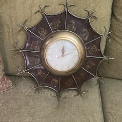 Zodiac wall clock 1950s antique